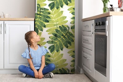 Magnetische bedrukte mat Groene varenblaadjes