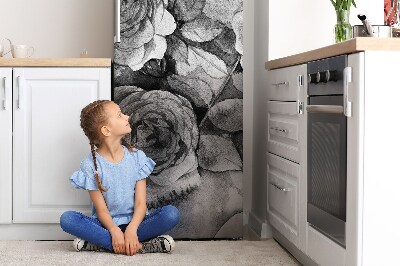 Magnetische bedrukte mat Zwart -witte rozen