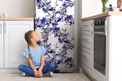 Koelkast magneet Blauwe bloemen