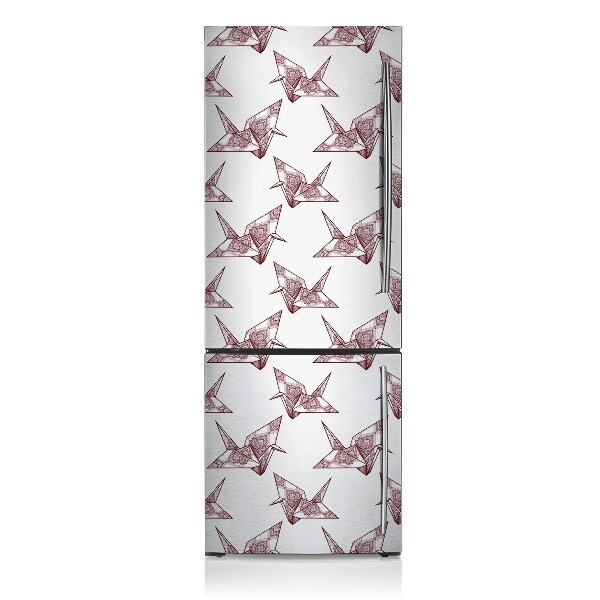 Magnetische bedrukte mat Origami vogels
