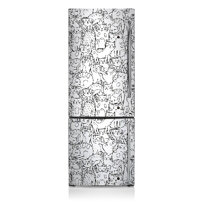 Koelkast magneet Doodle -stijl katten