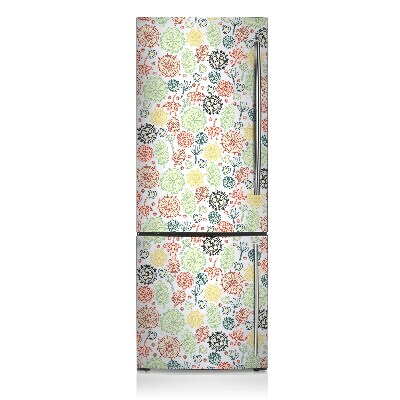 Magnetische bedrukte mat Bloemen en harten