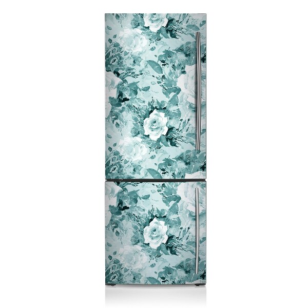 Koelkast magneet Blauwe bloemen