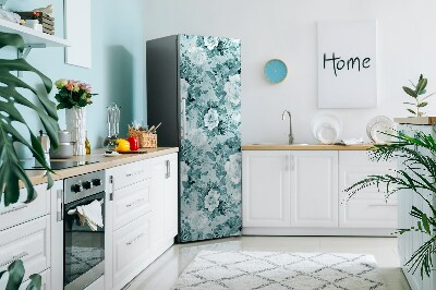 Koelkast magneet Blauwe bloemen