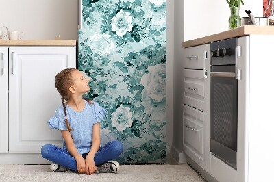 Koelkast magneet Blauwe bloemen