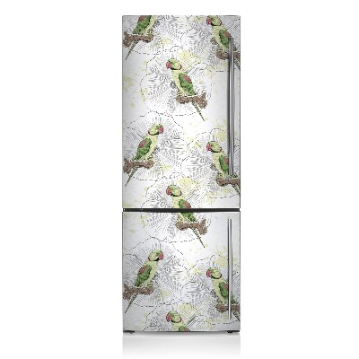 Magnetische bedrukte mat Groene papegaaien