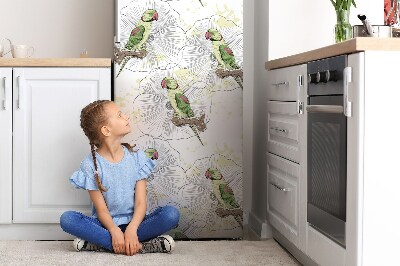 Magnetische bedrukte mat Groene papegaaien