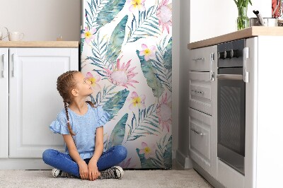 Koelkast magneet Felroze bloemen