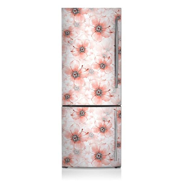 Magnetische bedrukte mat Oranje bloemen