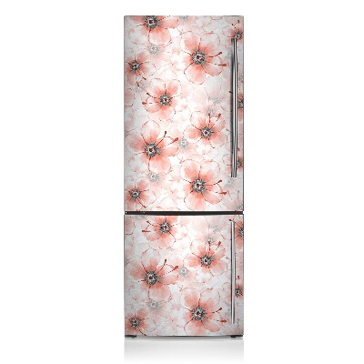 Magnetische bedrukte mat Oranje bloemen