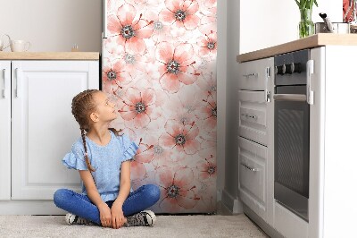 Magnetische bedrukte mat Oranje bloemen