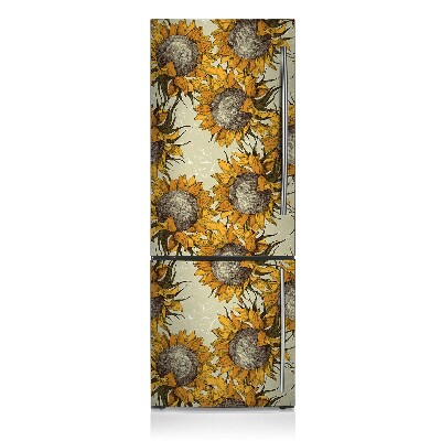 Koelkast magneet Retro zonnebloem
