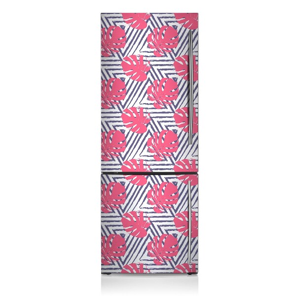 Magnetische bedrukte mat Roze bladeren