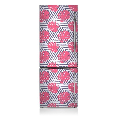 Magnetische bedrukte mat Roze bladeren