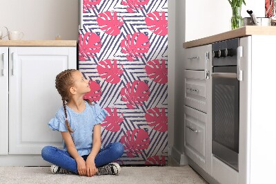 Magnetische bedrukte mat Roze bladeren