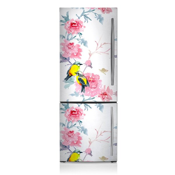 Koelkast magneet Vogels en bloemen