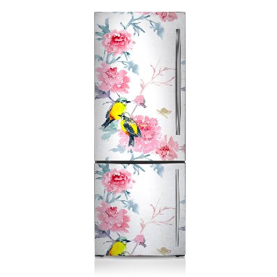Koelkast magneet Vogels en bloemen