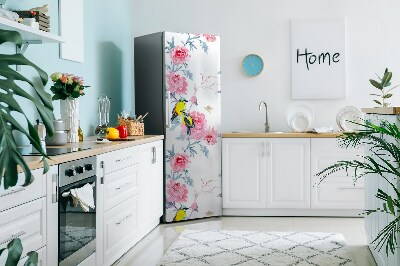 Koelkast magneet Vogels en bloemen