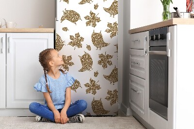 Magnetische bedrukte mat Bladeren en uilen