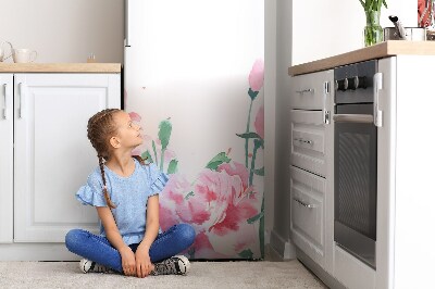 Magnetische bedrukte mat Roze bloemen
