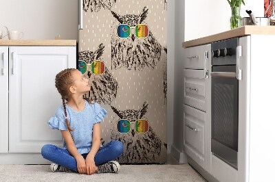 Koelkast magneet Uil in een bril