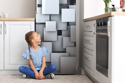 Magnetische bedrukte mat Grijze blokken