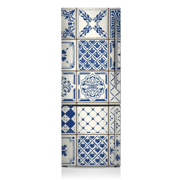 Koelkast magneet Blauwe tegels
