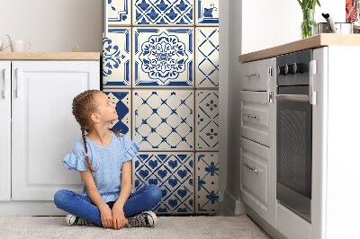 Koelkast magneet Blauwe tegels
