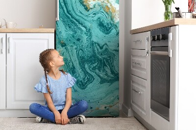 Magnetische bedrukte mat Turquoise marmer