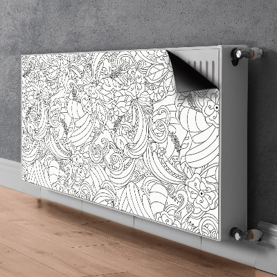 Decoratieve radiatormat Krabbelpatroon