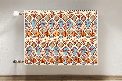 Decoratieve radiatormat Etnisch bruin patroon
