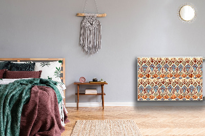 Decoratieve radiatormat Etnisch bruin patroon