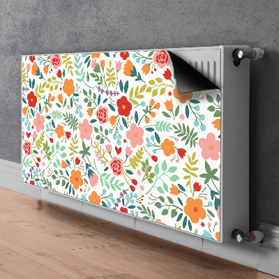 Magnetische mat voor de radiator Foto met bloemen
