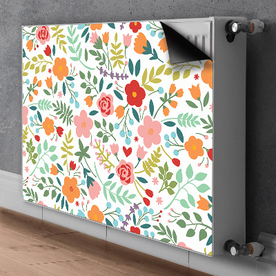 Magnetische mat voor de radiator Foto met bloemen