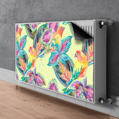 Decoratieve radiatormat Kleurrijke papegaaien
