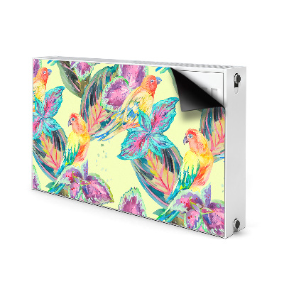 Decoratieve radiatormat Kleurrijke papegaaien