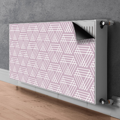Magnetische radiatormat Roze driehoeken