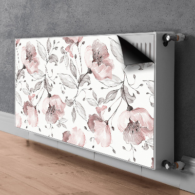 Magnetische mat voor de radiator Pastel poppies