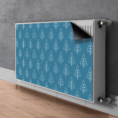 Decoratieve radiatormat Blauw bos