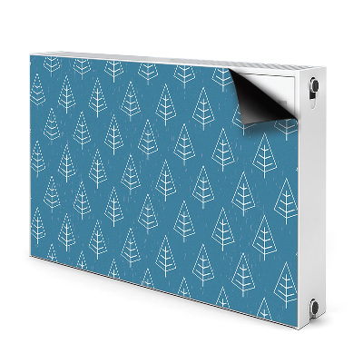 Decoratieve radiatormat Blauw bos