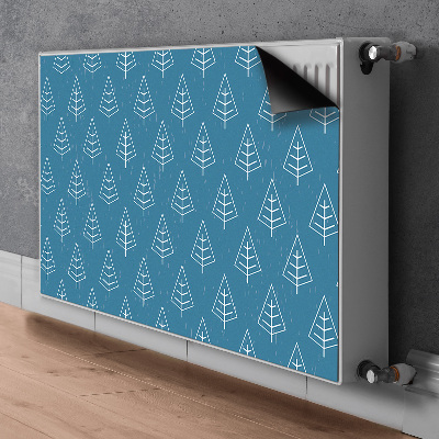 Decoratieve radiatormat Blauw bos