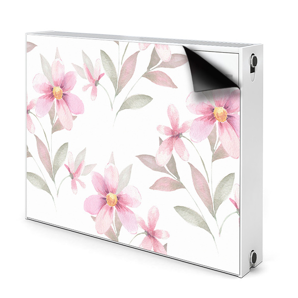 Magnetische radiatormat Roze bloemen