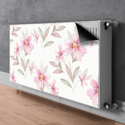 Magnetische radiatormat Roze bloemen