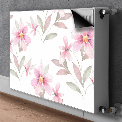 Magnetische radiatormat Roze bloemen