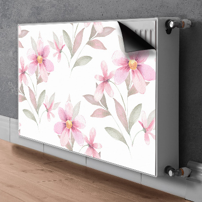 Magnetische radiatormat Roze bloemen