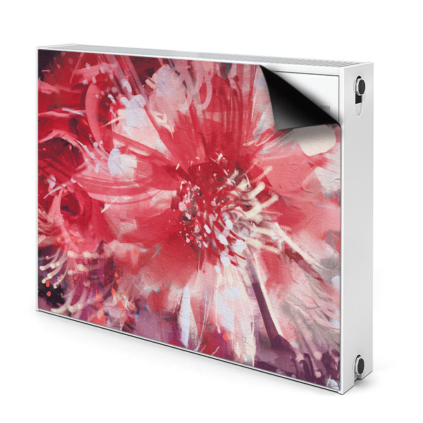 Decoratieve radiatormat Rode bloem