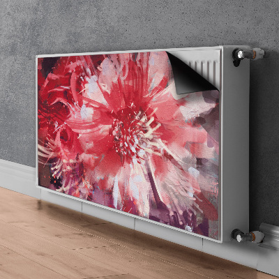 Decoratieve radiatormat Rode bloem