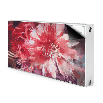 Decoratieve radiatormat Rode bloem