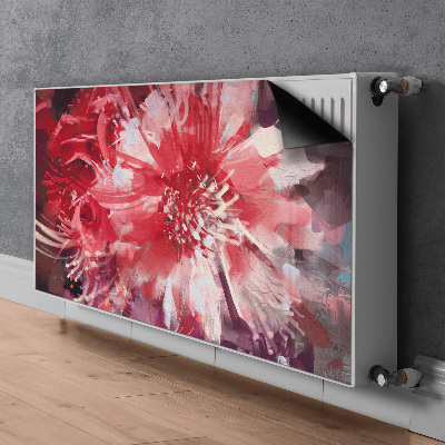 Decoratieve radiatormat Rode bloem