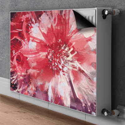 Decoratieve radiatormat Rode bloem